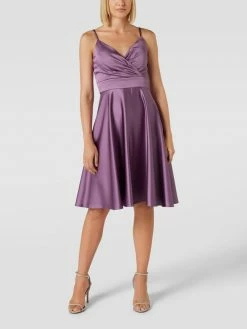 TROYDEN COLLECTION Cocktailkleid Mit Taillenpasse - Flieder