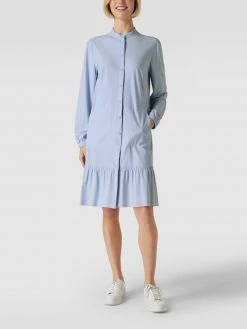 Marc Cain Blusenkleid Mit Label-Print - Hellblau