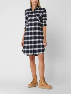 Fynch-Hatton Hemdblusenkleid Aus Flanell - Marineblau