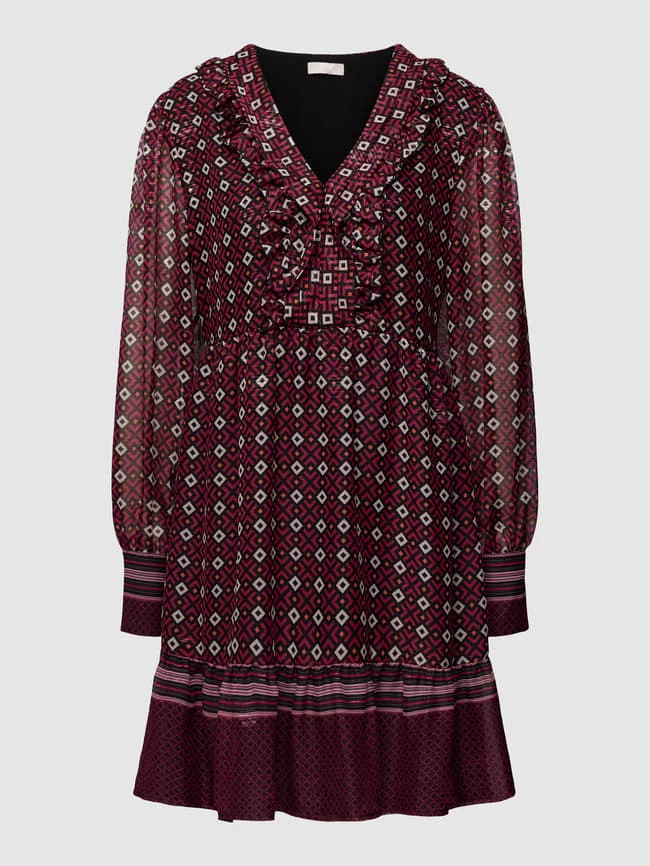 Liu Jo White Blusenkleid Mit Allover-Muster - Fuchsia – Bild 2