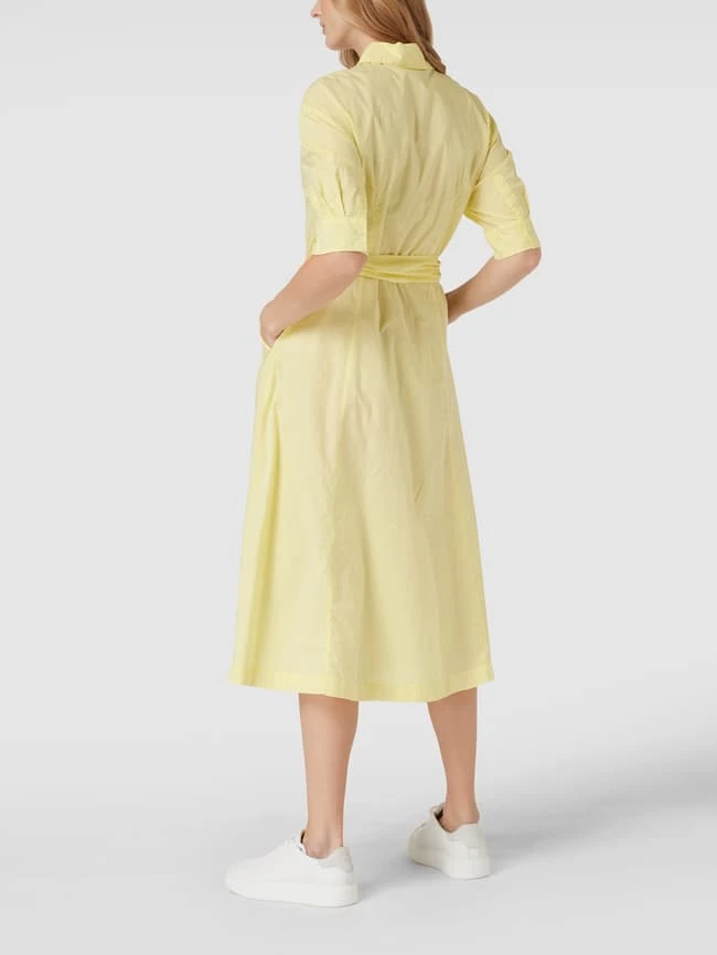 Marc O'Polo Kurzärmeliges Blusenkleid Mit Taillengürtel - Hellgelb – Bild 5