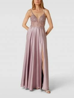 Luxuar Abendkleid Mit Ziersteinbesatz - Mauve