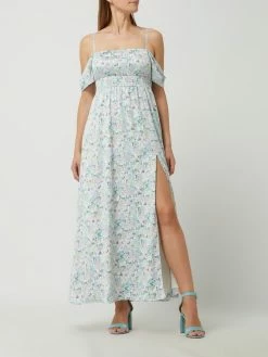 NA-KD PAMELA X NA-KD REBORN Off-Shoulder-Maxikleid Mit Verstellbaren Trägern - Hellblau