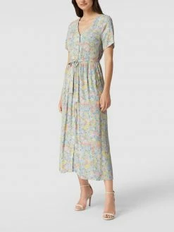 Jake*s Casual Hemdblusenkleid Mit Floralem Allover-Muster - Bleu
