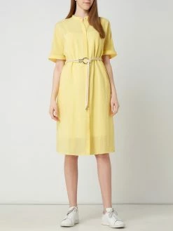 HUGO Blusenkleid Mit Taillengürtel Modell 'Eginny' - Hellgelb