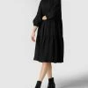 Drykorn Midikleid Aus Viskose Modell 'Tiia' - Schwarz
