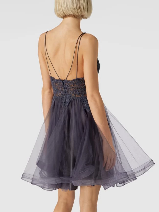 Laona Cocktailkleid In Minilänge Mit Floraler Spitze - Anthrazit – Bild 5