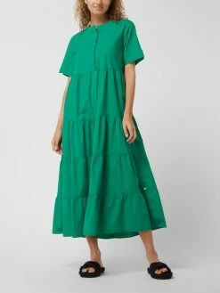 Milano Italy Midikleid Mit Raffungen - Grün