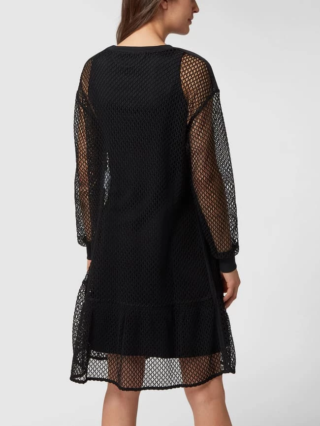 Marc Cain Midikleid In Netz-Optik - Schwarz – Bild 5