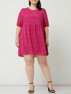 Vero Moda Curve PLUS SIZE Kleid Mit Feinen Fransen Modell 'Faroas' - Pink