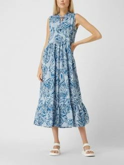 Milano Italy Maxikleid Mit Allover-Muster - Bleu