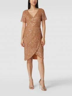 LACE & BEADS Cocktailkleid Mit Pailletten Und Ziersteinen - Rosa