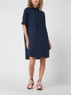 Milano Italy Hemdblusenkleid Mit Leinen-Anteil - Marineblau