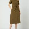 Jake*s Collection Blusenkleid Im Utility-Look - Khaki