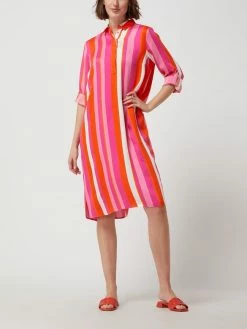 Milano Italy Kleid Mit Streifenmuster - Rot