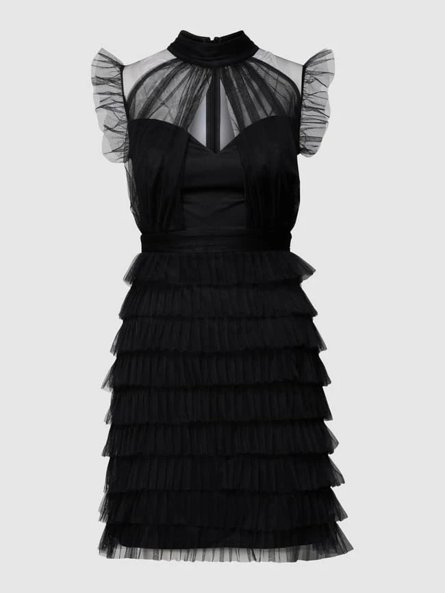 Lipsy Cocktailkleid Aus Tüll In Minilänge - Schwarz – Bild 2