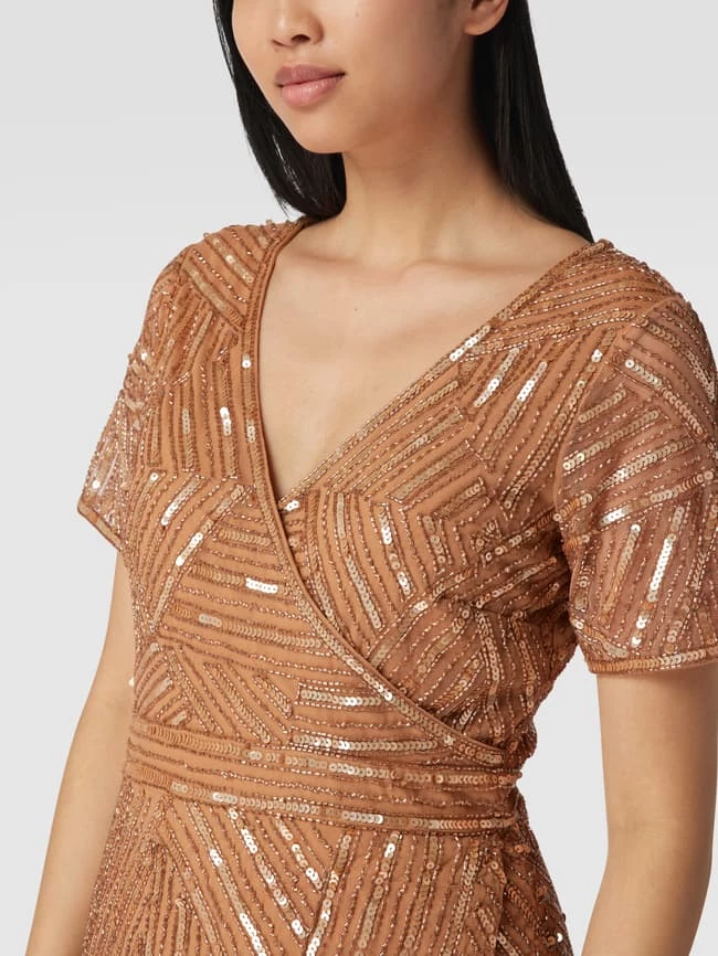 LACE & BEADS Cocktailkleid Mit Pailletten Und Ziersteinen - Rosa – Bild 3