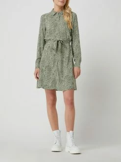 Vila Blusenkleid Aus Viskose Modell 'Paya' - Khaki Meliert