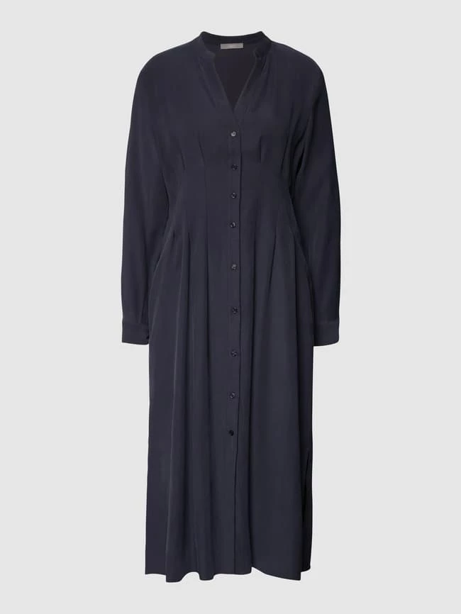 Jake*s Collection Midikleid Mit Gelegten Falten - Marineblau – Bild 2