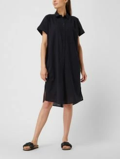 Esprit Hemdblusenkleid Aus Baumwolle - Schwarz