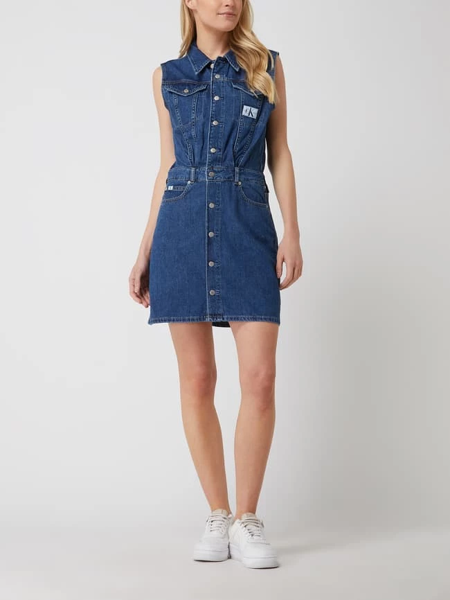 Calvin Klein Jeans Jeanskleid Mit Knopfleiste - Jeans 3 Calvin Klein Jeans Jeanskleid Mit Knopfleiste - Jeans