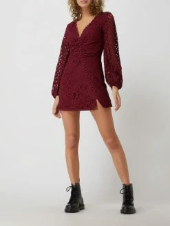 Bardot Minikleid Aus Spitze Modell 'Lily' - Dunkelrot