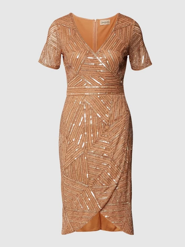 LACE & BEADS Cocktailkleid Mit Pailletten Und Ziersteinen - Rosa – Bild 2