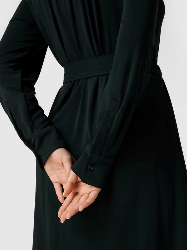 BOSS Langärmeliges Blusenkleid Aus Viskose-Mix Modell 'Eubana' - Bottle – Bild 3