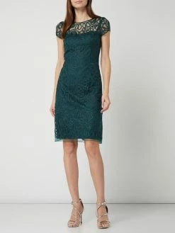 Niente Cocktailkleid Aus Tüll Mit Zierperlenbesatz - Petrol