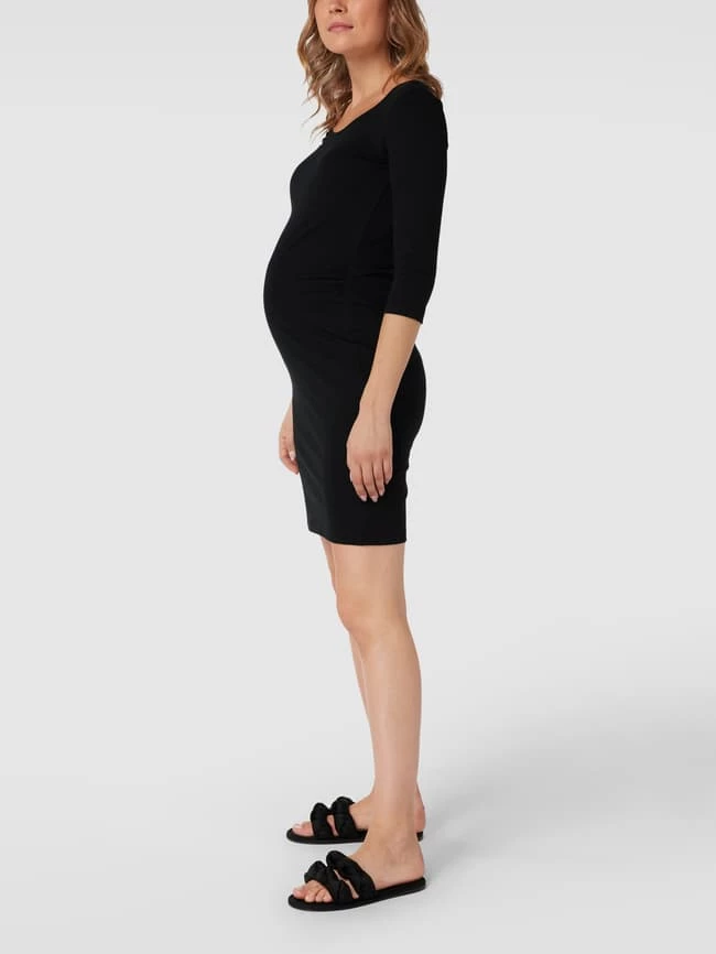 Mamalicious Umstands-Kleid Mit Raffungen - Schwarz