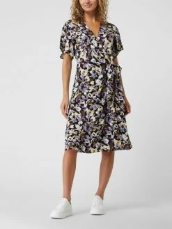 Soaked In Luxury Wickelkleid Aus Viskose Modell 'Cindra' - Schwarz