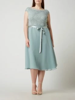 Swing Curve PLUS SIZE Cocktailkleid Aus Spitze Und Chiffon - Mint