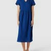 Cinque Midikleid Mit Label-Applikation - Royalblau