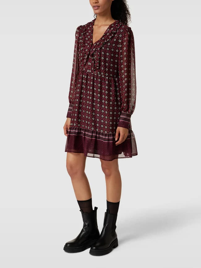 Liu Jo White Blusenkleid Mit Allover-Muster - Fuchsia