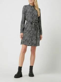 Vila Blusenkleid Aus Viskose Modell 'Paya' - Schwarz