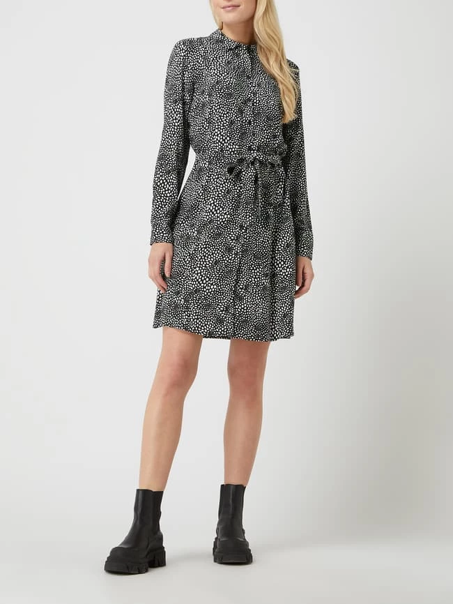 Vila Blusenkleid Aus Viskose Modell 'Paya' - Schwarz