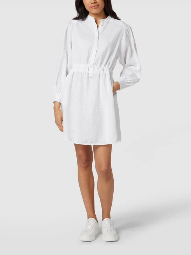 Marc O'Polo Hemdblusenkleid Aus Leinen Mit Stehkragen - Weiß 3 Marc O'Polo Hemdblusenkleid Aus Leinen Mit Stehkragen - Weiß