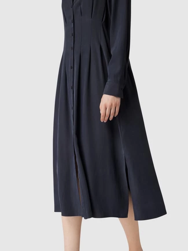 Jake*s Collection Midikleid Mit Gelegten Falten - Marineblau – Bild 3