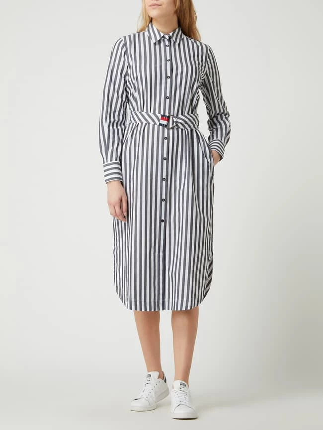 Tommy Hilfiger Blusenkleid Aus Popeline - Marineblau 3 Tommy Hilfiger Blusenkleid Aus Popeline - Marineblau