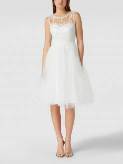 TROYDEN COLLECTION Brautkleid Mit Floraler Spitze - Weiß