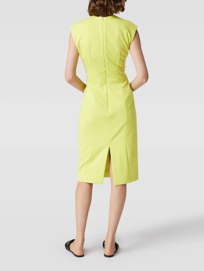 HUGO Etuikleid Mit Angeschnittenen Ärmeln Modell 'Kemanda' - Neon Gelb – Bild 5