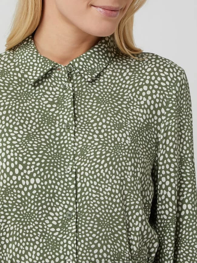 Vila Blusenkleid Aus Viskose Modell 'Paya' - Khaki Meliert – Bild 3