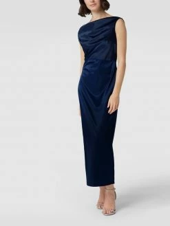 Paradi Abendkleid Mit Wasserfall-Ausschnitt - Dunkelblau