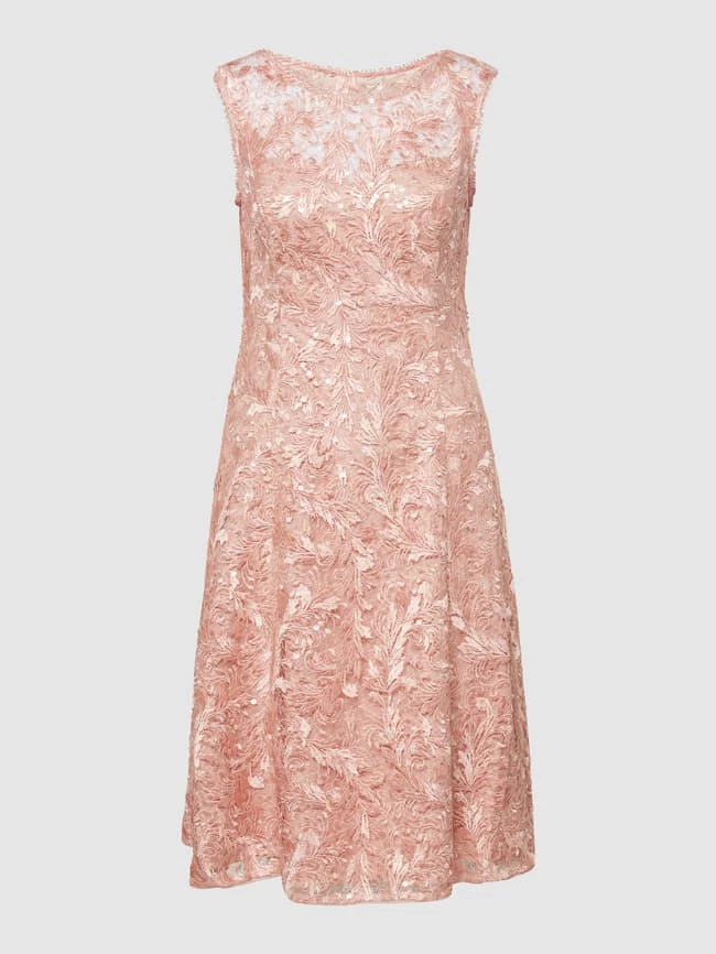 Adrianna Papell Cocktailkleid Mit Floralen Stickereien - Apricot – Bild 2