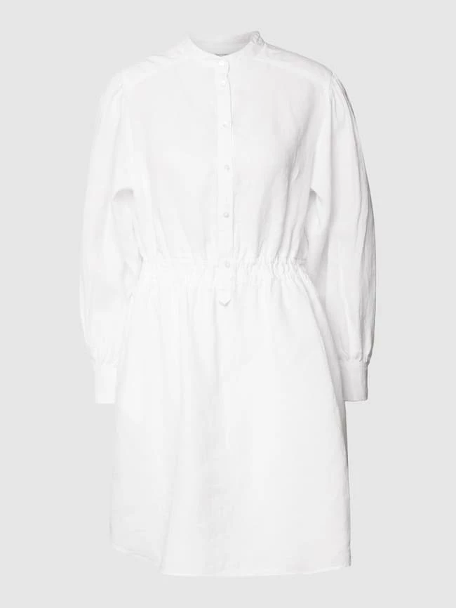 Marc O'Polo Hemdblusenkleid Aus Leinen Mit Stehkragen - Weiß 4 Marc O'Polo Hemdblusenkleid Aus Leinen Mit Stehkragen - Weiß – Bild 2