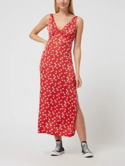 Pepe Jeans Midikleid Mit Floralem Muster Modell 'Nain' - Rot