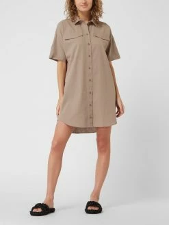 Armedangels Hemdblusenkleid Mit Leinen Modell 'Raynaa' - Taupe