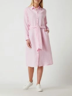 Seidensticker Leinenkleid Mit Taillengürtel - Rosé