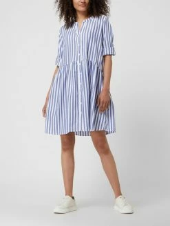 Milano Italy Blusenkleid Mit Streifenmuster - Dunkelblau