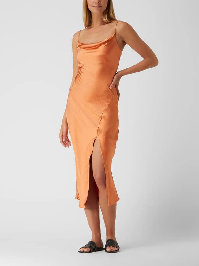 Gina Tricot Maxikleid Aus Satin Modell 'Sally' - Kupfer